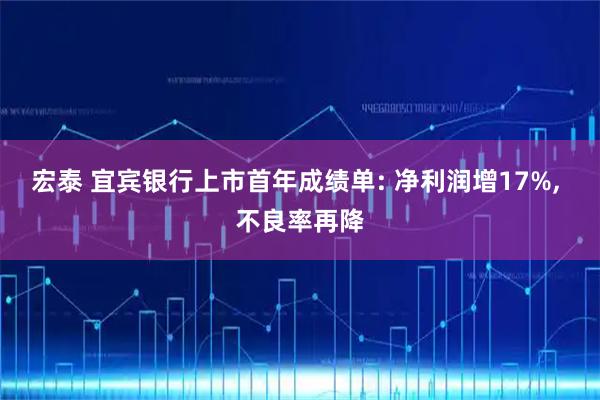 宏泰 宜宾银行上市首年成绩单: 净利润增17%, 不良率再降
