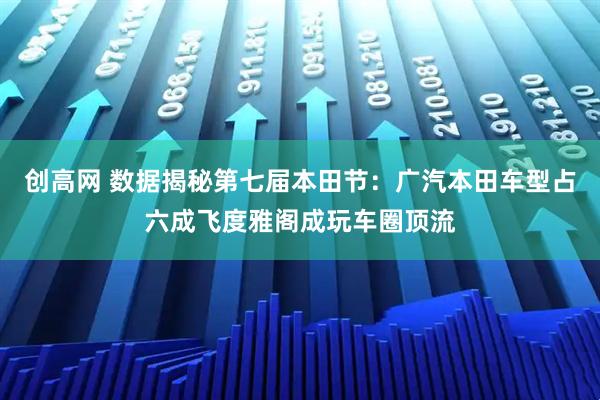 创高网 数据揭秘第七届本田节：广汽本田车型占六成飞度雅阁成玩车圈顶流
