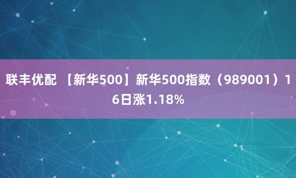 联丰优配 【新华500】新华500指数（989001）16日涨1.18%